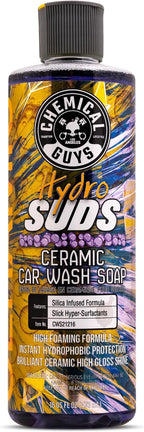 HydroSuds Ceramic, Shine High Foaming Car Wash Soap - Foam Cannon Soap, Works with Foam Guns or Bucket Washes for Cars, Trucks, Motorcycles, RVs, and More, Berry Scent - 16 oz