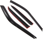 Outside Mount Window Vent Visors Rain Guards Compatible with Honda Accord Sedan 1990-1993 | Side Window Wind Deflectors Rain Shields | Smoke Tinted, 4 Pcs Set, DGWV-205