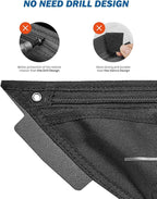 Car Door Storage Pockets Compatible with 2018-2026 Wranlger JL & Gladiator JT, Front & Rear Door Side Insert Organizer, 4 Packs