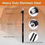 Tire Pressure Gauge Heavy Duty Air Pressure Tire Gauge, Straight-on Foot Dual Head Chucks, Frosted Black, 10-150PSI 100-1000KPa for Semi Truck Car RV Van (1)