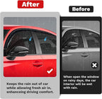 Window Visors Rain Guards for 2022-2025 2026 Honda Civic Hatchback LX Sport Touring EX-L Accessories, Outside-Mount Tape-On Side Window Wind Deflectors Vent Visors Shades Rainproof Black 4PCS