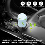 Wevdn Car Trash Can Bin with Lid, Mini Leakproof Vehicle Side Door Cup Holder Trash Can with Lid, Multipurpose Organizer Portable Garbage Bin for Cup Holder Car Home Office (Light Blue)