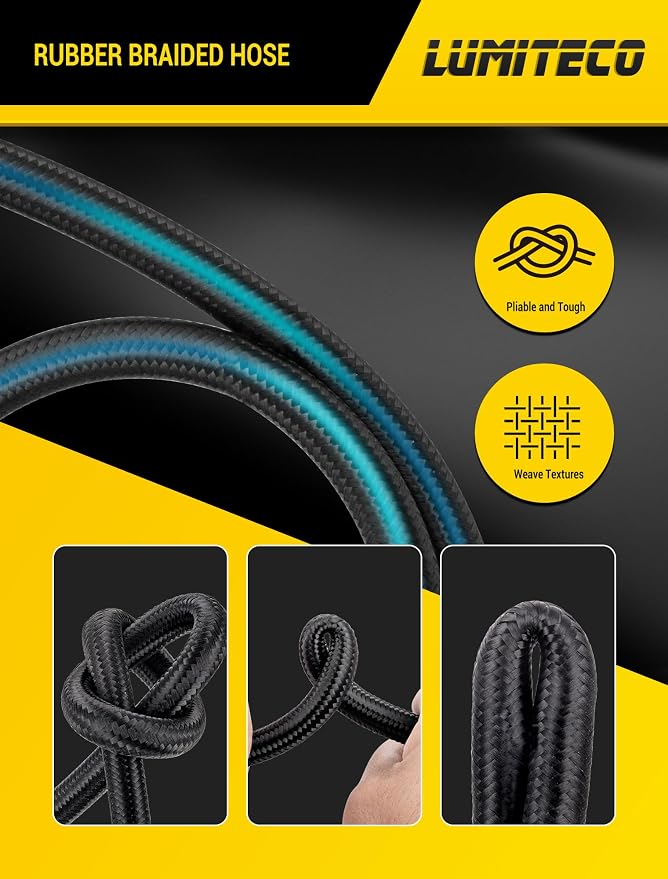 Quick Connect Tire Chuck Hose, Tire Valve Extension Tube w/Presta Valve & Air Pump Ball Needle Set, Air Inflator Pump Hose with Air Chuck Adapter for Portable Air Compressor
