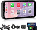Carpuride W603 Motorcycle Carplay Screen, Wireless CarPlay & Android Auto for Moto, Remote Control，6.3" Waterproof Touchscreen, BT Trans, GPS Navigation, Siri, G00gle Assistant