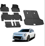 Floor Mats & Cargo Mats for KIA EV9 2026 2025 2024 (Only Fit for 7-Seats), All Weather TPE Custom Fit Kia EV9 2024-2026 Full Set Car Accessories Floor Liners