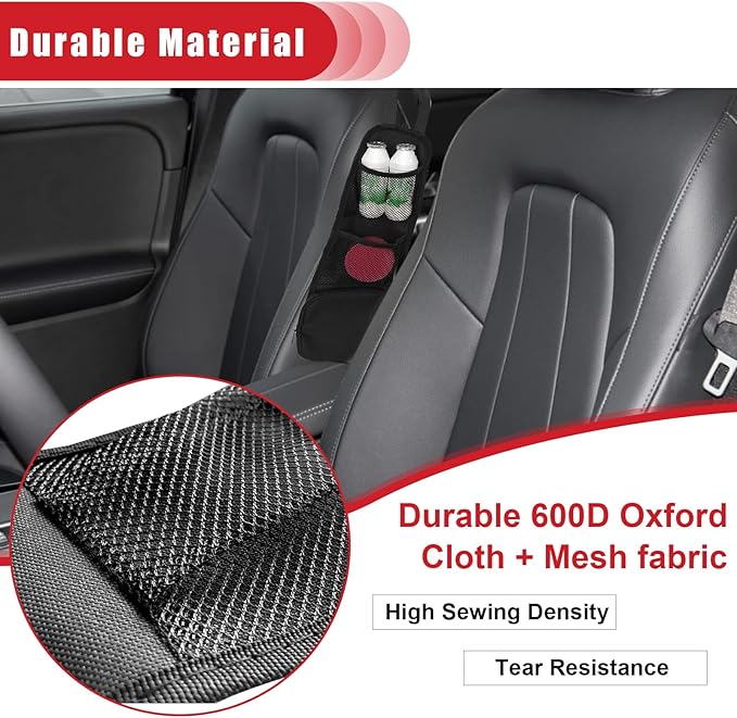 2PCS Car Seat Storage Hanging Bag, Multi-Pocket Seat Side Organizer, Multifunctional Mesh Net Pocket, Can Hold Mobile Phone, Wallet, Glasses, Suitable for Cars, SUVs, Trucks