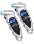 Digital Tire Pressure Gauge 0-150PSI Calibrated to ANSI B40.7 +/-1PSI, 4 Units for Car Truck with Backlight LCD, Silver, 2Pack
