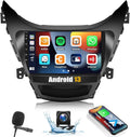 1G+32G Android Car Stereo Radio for Hyundai Elantra 2011 2012 2013 with Wireless Apple Carplay Android Auto Bluetooth 9 inch Touchscreen with GPS Navigation WiFi HiFi FM RDS Backup Camera MIC