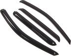 WD2-271 Dark Smoke 4 Pcs Set Window Visor (Outside Mount) Deflector Rain Guard Compatible with 2005-2010 Jeep Grand Cherokee