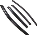 WD2-759B Dark Smoke 4 Pcs Set Window Visor (Outside Mount) Deflector Rain Guard Compatible with 2017-2018 Chevrolet Sonic Hatchback