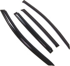 WD2-759 Dark Smoke 4 Pcs Set Window Visor (Outside Mount) Deflector Rain Guard Compatible with 2012-2016 Chevrolet Sonic Hatchback