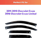 KPY Rain Guards Fit for 2011-2015 Chevrolet Cruze, Out-Channel Window Visors Vent Wind Deflectors 4PC, Car Accessories for 2016 Chevy Cruze Limited