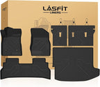 Floor Mats & Cargo Liner with Backrest Mat for Chevy Trax 2024 2025 2026, All Weather TPE Custom Fit Floor Mats for Cars, Car Floor Mats Full Set for Chevrolet Trax Accessories, Black (6PCS)