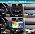 Car Stereo for Honda CRV 2007-2011 Car Radio,MP5 Player with Apple Carplay Android Auto Mirror Link, 9" Touch Screen Car Radio with Bluetooth Backup Camera FM SWC Dual USB Input
