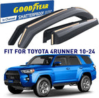Goodyear Shatterproof in-Channel Window Deflectors for Toyota 4Runner 2010-2024, Rain Guards, Window Visors for Cars, Vent Deflector, Car Accessories, 4 pcs - GY003422LP