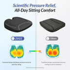 Wedge Car Seat Cushion for Tailbone Pain Relief & Better Visibility | Ergonomic Memory Foam Seat Cushion for Car with Breathable Channel Design, Fits Car, SUV, Truck, Non-Slip Mesh Cover