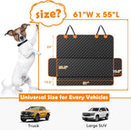 Truck Back Seat Cover for Dogs, Waterproof Pet Seat Covers for Trucks, Dog Cover for Truck Back Seat, Nonslip Pet Bench Seat Cover for Ford F150 F250 F350/Chevrolet Silverado/GMC/Ram