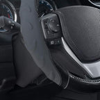 GripPlus Black Carbon Fiber Steering Wheel Cover, Standard 15 inch Size, Advanced Traction Grip, Car Steering Wheel Cover for Truck Van SUV Auto