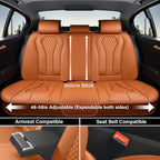 Coverado Car Seat Covers Full Set, Brown Seat Covers, Automotive Car Seat Cover, Car Seat Covers Front Seats Back Seat Covers, Car Seat Protector Universal Fit Most Cars