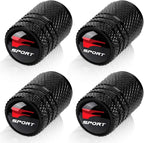 4pcs Tire Valve Stem Caps, Compatible with Lexus f Sport Series Stem Cap Universal Car Air Cover Car Accessories for Cars, SUV, Truck, Motorcycles Black
