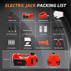 Electric Car Jack Kit 5 Ton 12V Hydraulic Jack Floor Jack with Impact Wrench and Tire Inflator Pump Lift with LED Light for SUV Sedan Truck Road Emergency Tire Change