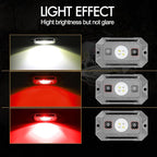 UTV Interior Dome Lights 12V Wired, LED Dome Lights Universal Roll Bar Mount Led Light Utility Roll Cage Light for UTV ATV RZR Can-Am Truck Golf Cart SXS Cab - White/Red 2 Pack