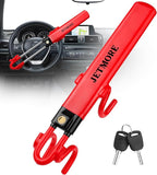 Car Steering Wheel Lock Anti-Theft Device, Wheel Locks for Cars, Dual Hooks, Car Lock Steering Wheel, Car Anti-Theft Device, Saw-Resistant Alloy Steel, for Cars, SUVs & Trucks