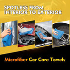 Blue Microfiber Cleaning Cloths 100 Pack, Reusable Cleaning Rags Shop Towels - Bulk Multipurpose Microfiber Towels, Lint Free Cleaning Towels for Car, House & Kitchen, 11.5 x 11.5 inch