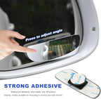 2 PCS Blind Spot Mirror, Adjustable Wide Angle Convex Side Rearview Mirrors, Long Frameless Rectangular HD Glass Rear View Mirror for Sedans SUVs Trucks, Car Accessories (Frameless Rectangle)