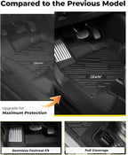 3W Floor Mats (with Metal Pedals) Fit for Ford F-150 2015-2026 & F150 Lightning 2022-2025 SuperCrew, TPE All Weather Car Mats Custom Fit Accessories (w/s Original fold Under-Seat Storage Box)
