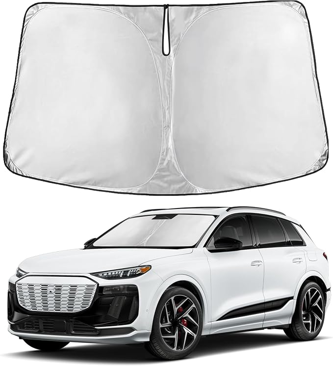 Windshield Sunshade Compatible for Audi Q6 e-tron 2025 2026 2027, Sun Visor for Front Windshield & Window Sun Shade Cover, UV Heat Blocker & Protector, Car Accessories