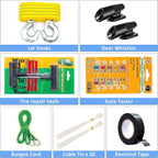 105 PCS Roadside Car Emergency Assistance Kit with Portable Air Compressor Jumper Cables