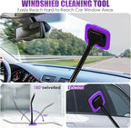 17PCS Car Cleaning Kit, Purple Car Interior Detailing Kit with High Power Handheld Vacuum, Detailing Brush Set, Windshield Cleaner, Cleaning Gel, Complete Auto Accessories for Women Gift