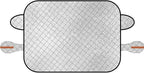 Exterior Car Sun Shade for Windshield & Mirrors, Multi-Layer Reflective Heat Shield, Blocks Sun & Snow, Keeps Interior Cooler, Anti-Theft Door Flap, All Season for SUV Sedan Truck（57"x42"）