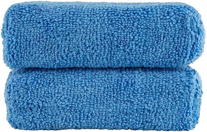 Premium Grade Microfiber Applicator Pads - 2 Pack - Ultra-Soft Foam Core Detailing Pads for Wax, Sealant, Dressing, Interior & Exterior Car Care (MIC_292_02)