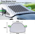 Car Windshield Cover for Ice and Snow for Toyota Tundra 1999–2025 2020 2021 2022 2023 2024 2026, Automotive Large Windshield Snow Covers with Side Window and Rearview Mirror Protector