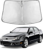 Windshield Sunshade Compatible for Ford Fusion 2006-2010 2011 2012, Sun Visor for Front Windshield & Window Sun Shade Cover, UV Heat Blocker & Protector, Car Accessories
