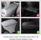 Patchwork Leather Center Console Covers for Cars,Upgraded Arm Rest Cover for Car with Side Storage Pocket for Car Seat Organizer,Middle Console Cover Stylish Car Decoration (Black)