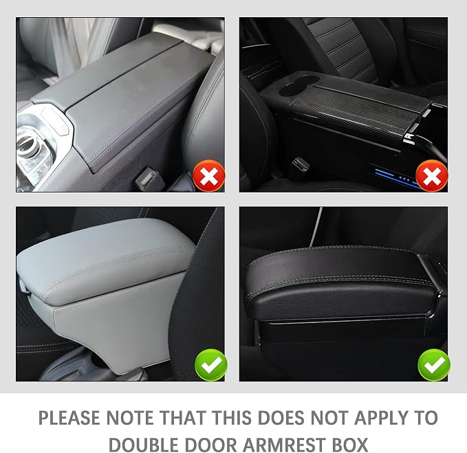 Patchwork Leather Center Console Covers for Cars,Upgraded Arm Rest Cover for Car with Side Storage Pocket for Car Seat Organizer,Middle Console Cover Stylish Car Decoration (Taro Purple)