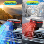 12V Car Heater,Portable Heater for Car,Car Heater Defroster Windshield Defogger Automobile Windscreen Heater Plug in Cigarette Lighter 360 Degree Rotary for 12V Car (Red&Black)