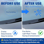 Oil Film Remover for Car Windshield - Glass Cleaner Spray Anti-Fog Rain Repellent - Removes Grease Silicone Water Spots Road Grime - Interior Exterior Windows(4, Fluid Ounces)