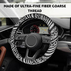 Boho Steering Wheel Cover, Steering Wheel Cover Women, 15 inch Hippie Style Protector Covers, Universal Ethnic Flax Cloth Car Accessories Universal for SUV Van Truck (Hippie-E)