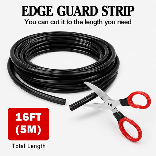 16Ft (5M) Car Door Edge Protector, Anti-Collision Car Door Entry Guard Protective Strip, Doors Edge Trim U Shape Edge Guards for Cars Trucks Suvs (Black-5M)