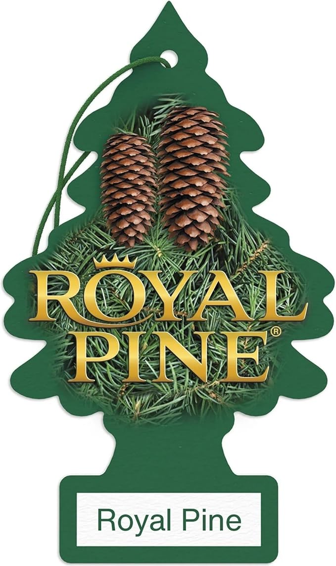 Car Air Freshener | Hanging Paper Tree for Home or Car | Royal Pine | 6 Pack