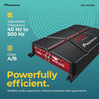 GM-A4704 4-Channel Car Amplifier – 520W Max, Class AB, Bridgeable, Variable High-Pass Filter