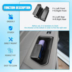 Atlas Door Side Storage Box Handle Container Compatible with 2018-2023 VW Atlas/Atlas Cross Sport Accessories, ABS Inner Door Handle Organizer Phone Pocket Insert Tray Glove Pallet, 4PCS Set