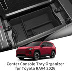 Center Console Organizer for Toyota RAV4 2026 Central Control Armrest Storage Box Insert Tray ABS Interior Auto Accessories Black