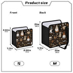 Car Trash Can Organizer Bin with Adjustable Strap for Back Front Seat Console Waterproof Leakproof Collapsible Portable 11 Inch Brown Gnomes Coffee Beans Cups
