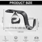 Car Purse Hook, 4 Pack Universal Auto Seat Headrest Hook Hangers Organizer for Coats, Umbrellas, Groceries - Carbon Fiber Black | Universal