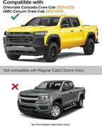 in-Channel Window Rain Guards Fit for Chevy Colorado/GMC Canyon Crew Cab 2023 2024 2025 2026 Rain Guards Extra Durable Side Window Deflectors Visors Truck Vent Visors Shades Car Accessories